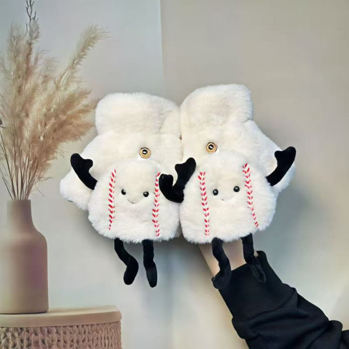 Plush Soccer-Themed Slippers Kalsten