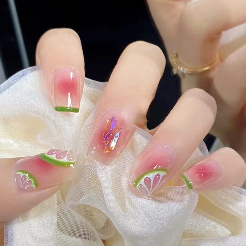 Artistic Watermelon-Themed Press-On Nails Kalsten