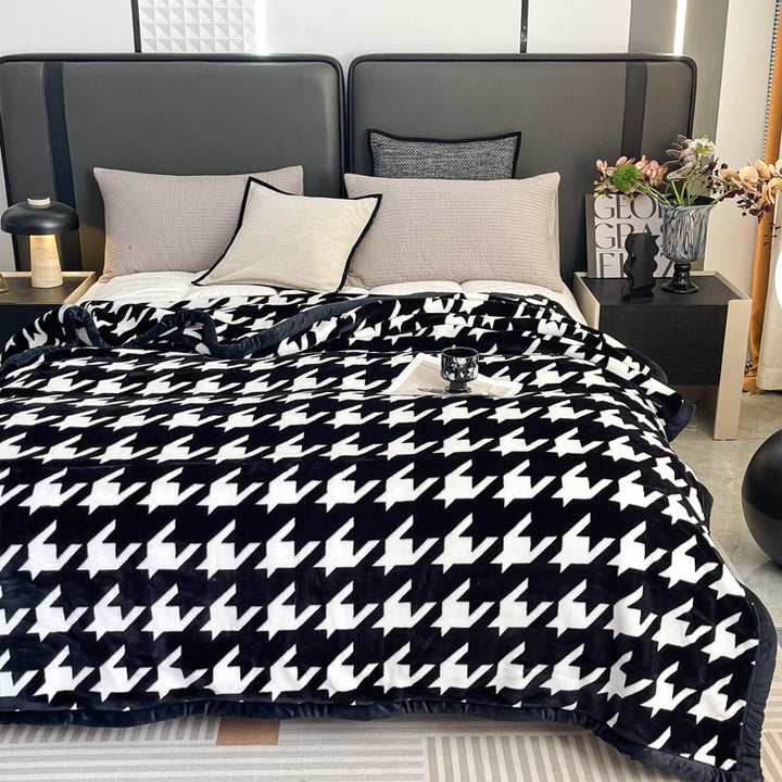 Floral Patterned Fleece Throw Blanket Kalsten