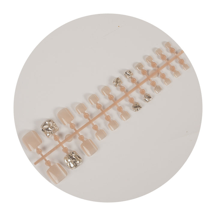 Elegant Rhinestone Press-On Nail Art Set