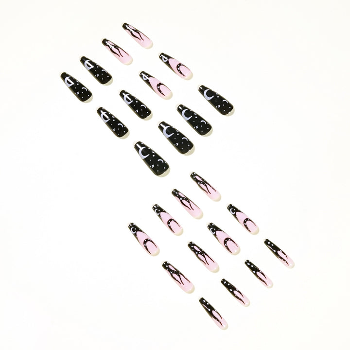 Artistic Nail Extensions with Creative Design and Glittering Accents Kalsten