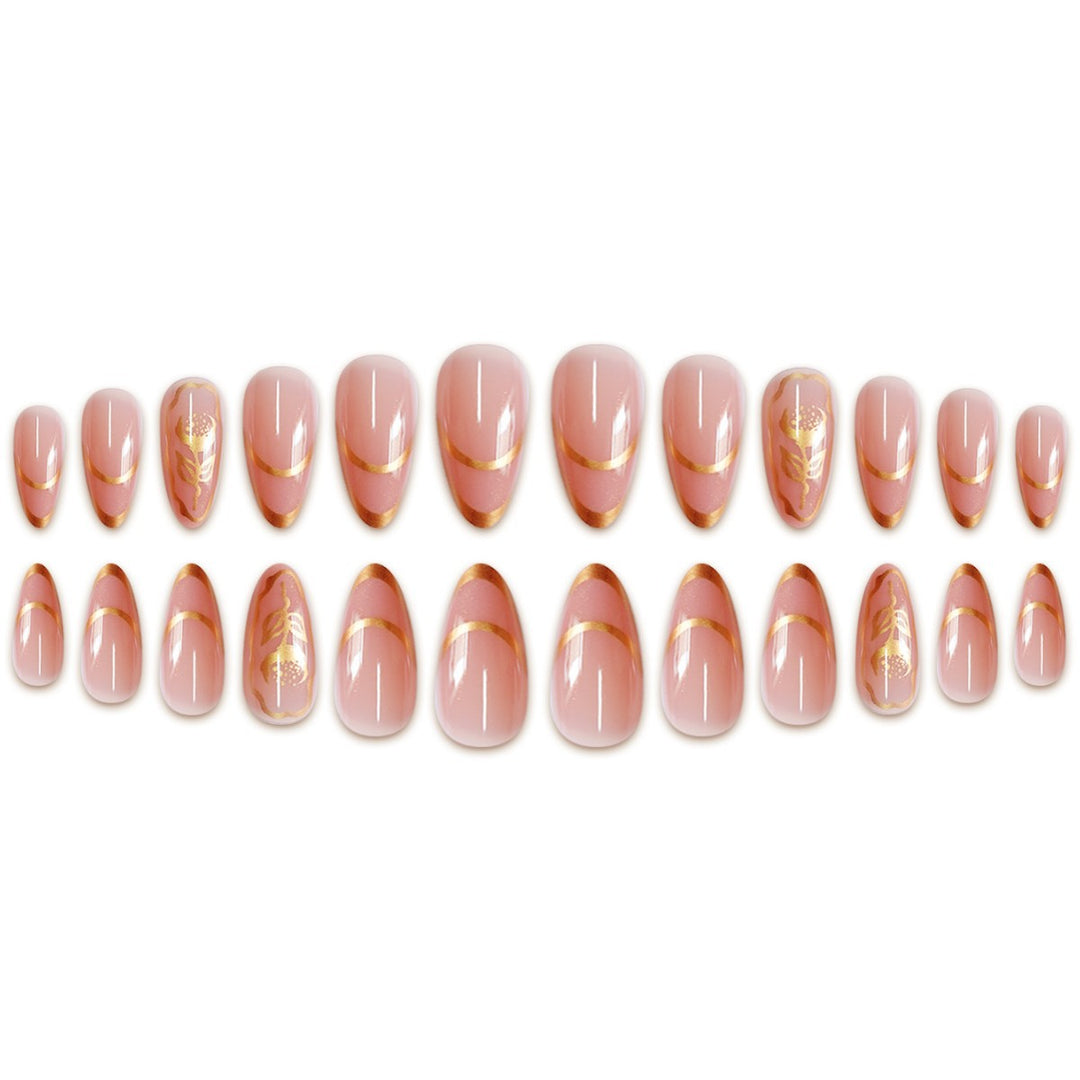 Elegant Floral Press-On Nail Set Kalsten 1787913793