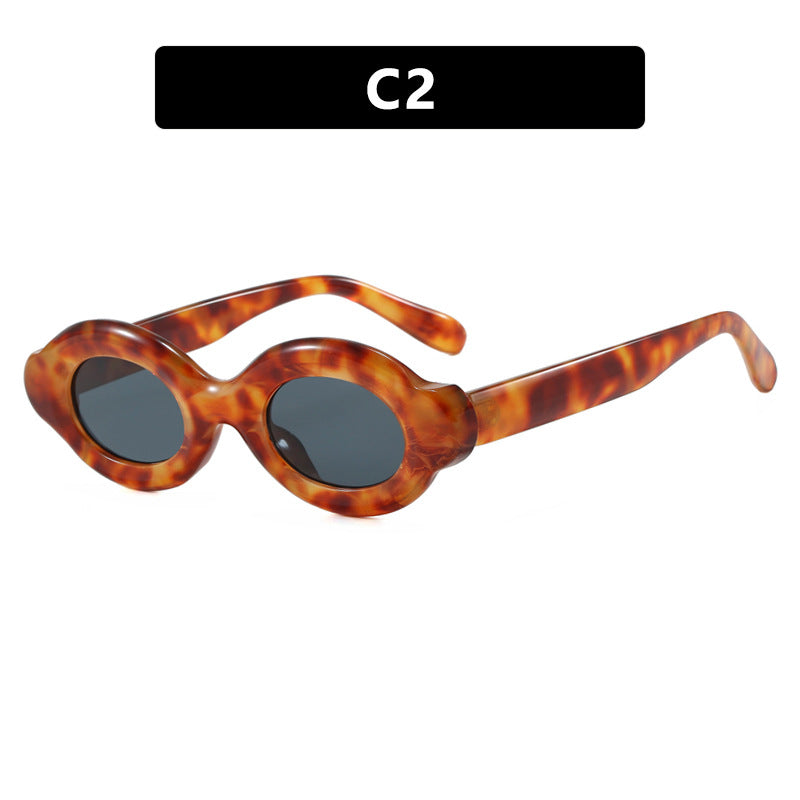 Women's sunglasses in trendy retro design with oval lenses Kalsten