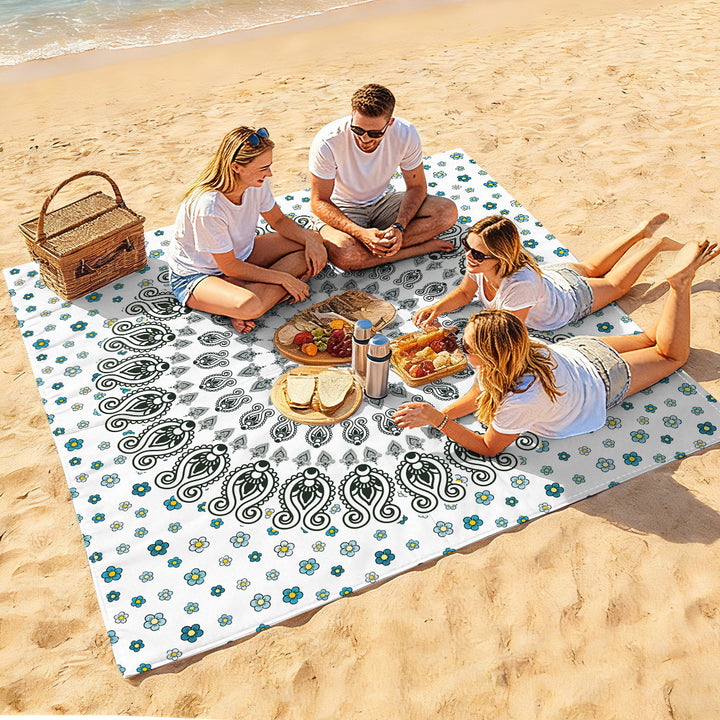 Mandala Design Beach Mat Kalsten