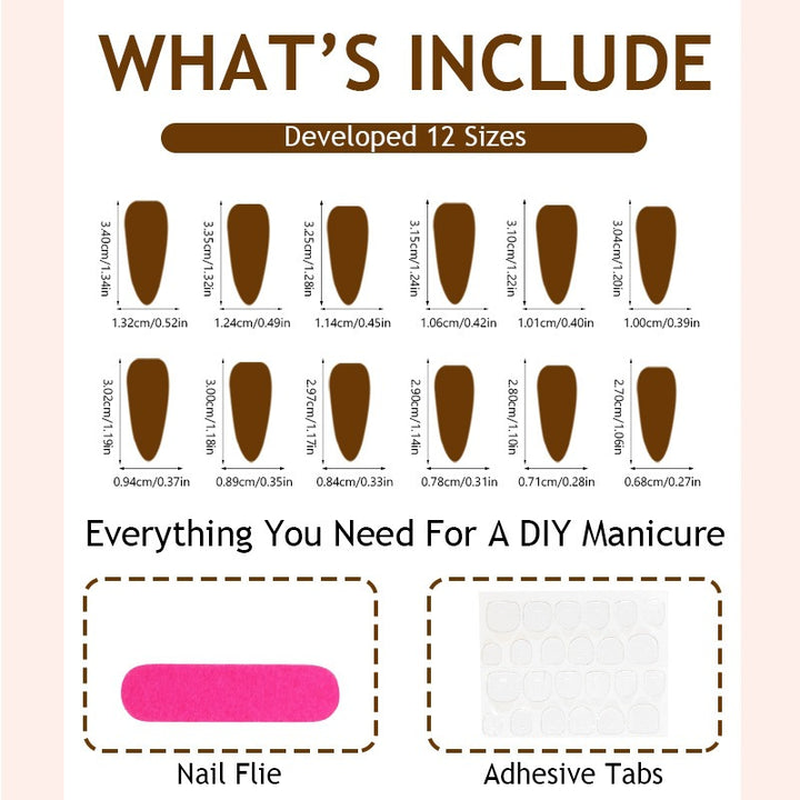 Acrylic nail set with stylish, asymmetrical designs Kalsten