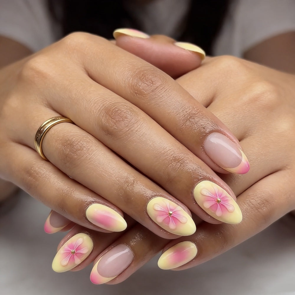 Floral Decorative Press-On Nails Kalsten