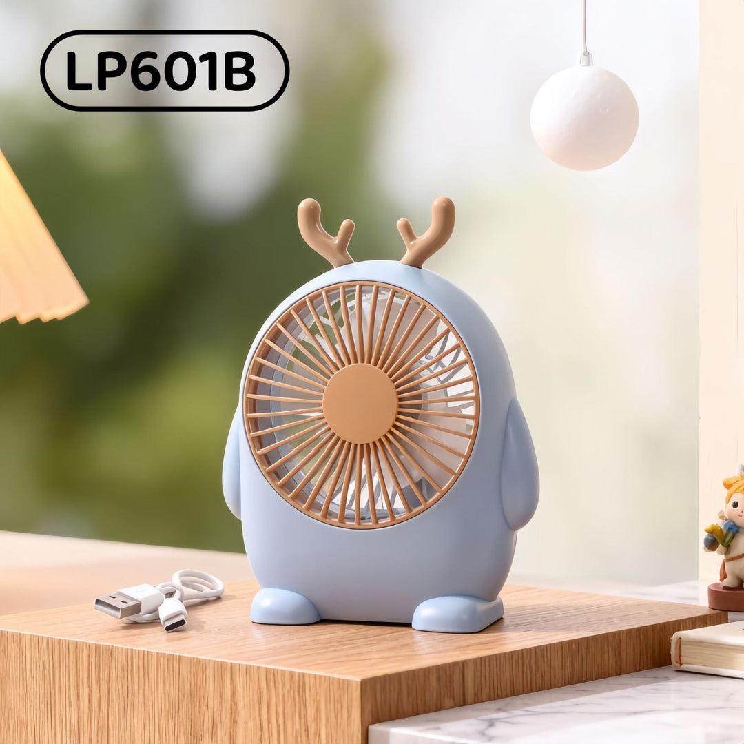 Ladies Portable Mini Table Fan with Cute Character Design Kalsten