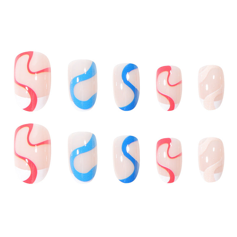 Artistic Abstract Press-On Nail Set Kalsten