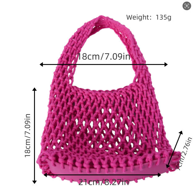 Macrame Tote Bag with Modern Design Kalsten