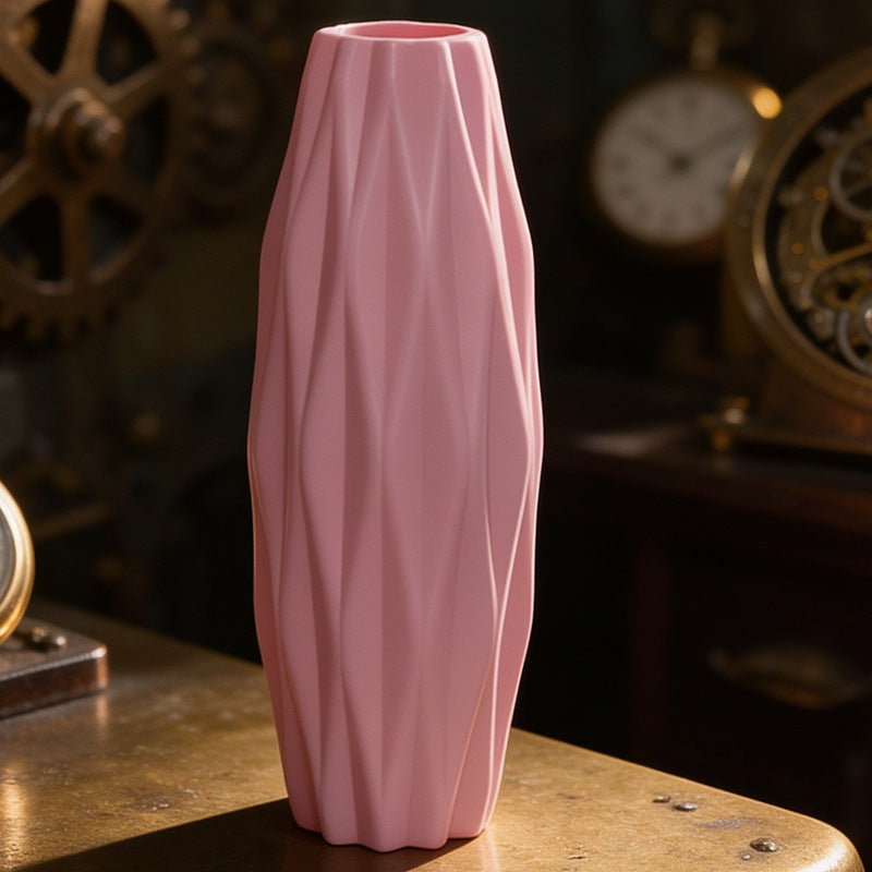 Textured Geometric Ceramic Vase Kalsten