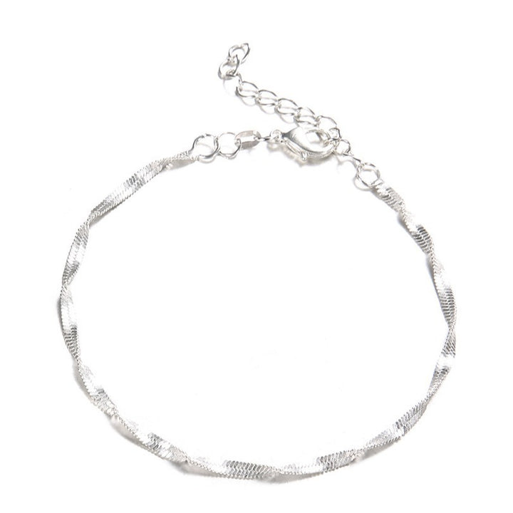 Twisted Silver Chain Bracelet Kalsten