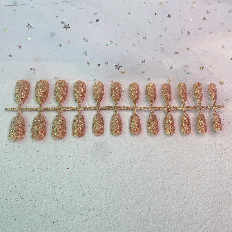Glittery Gel Press-On Nail Extensions