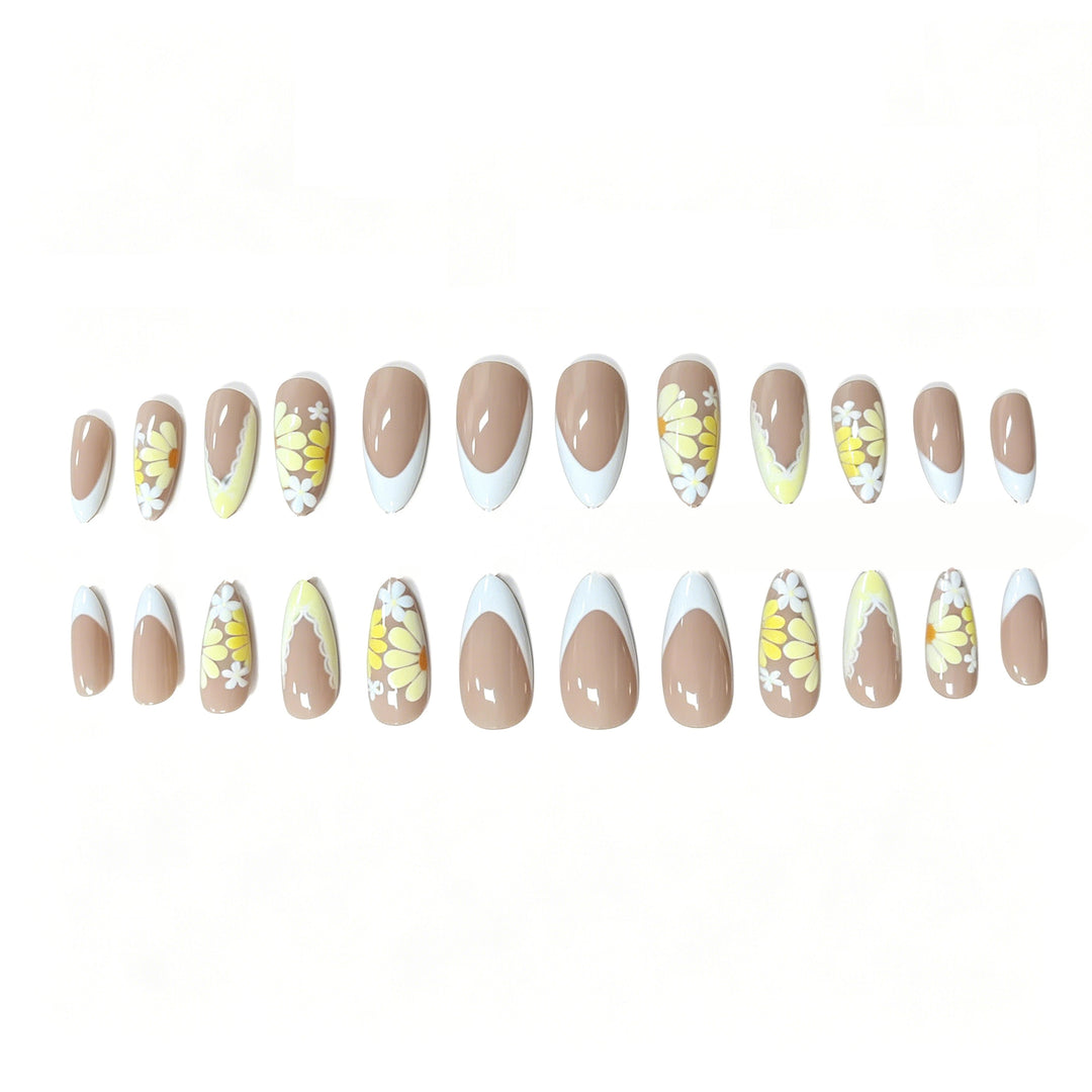 Floral French Tip Nail Art Enhancements Kalsten 1789915430