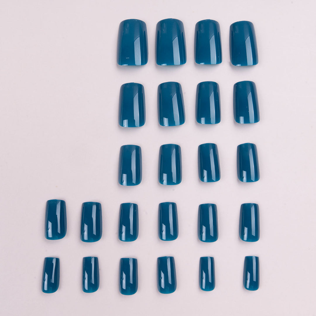Glossy Rectangle Press-On Nails