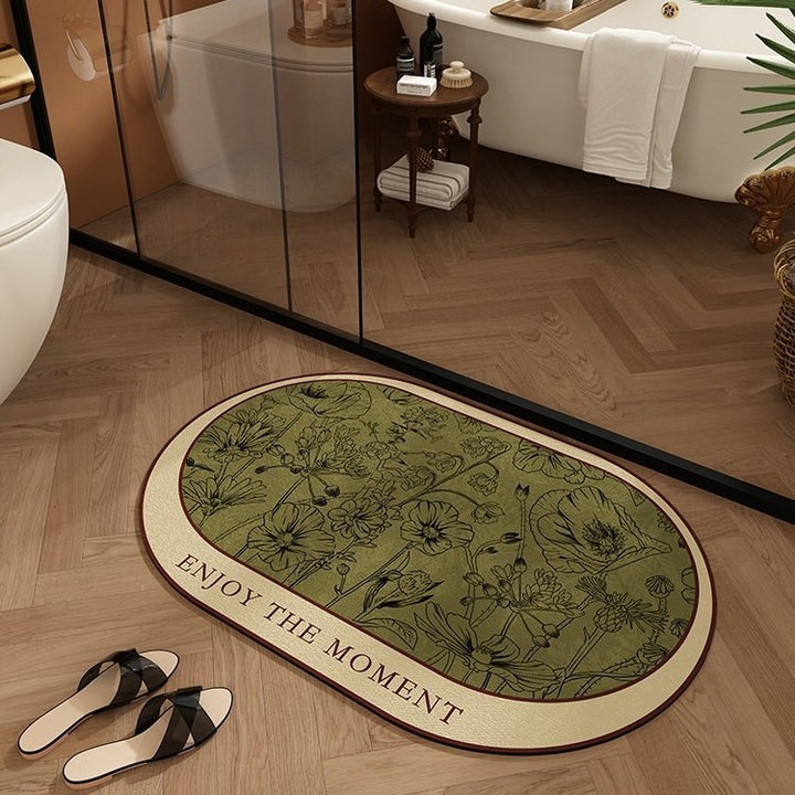 Decorative Oval Bath Mat