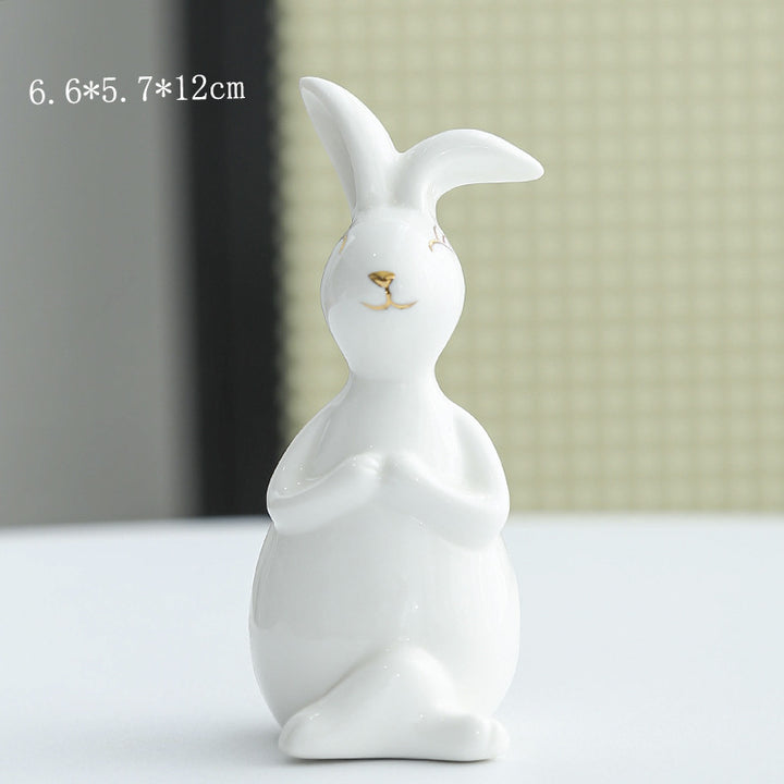 Decorative Ceramic Bunny Figurine Kalsten