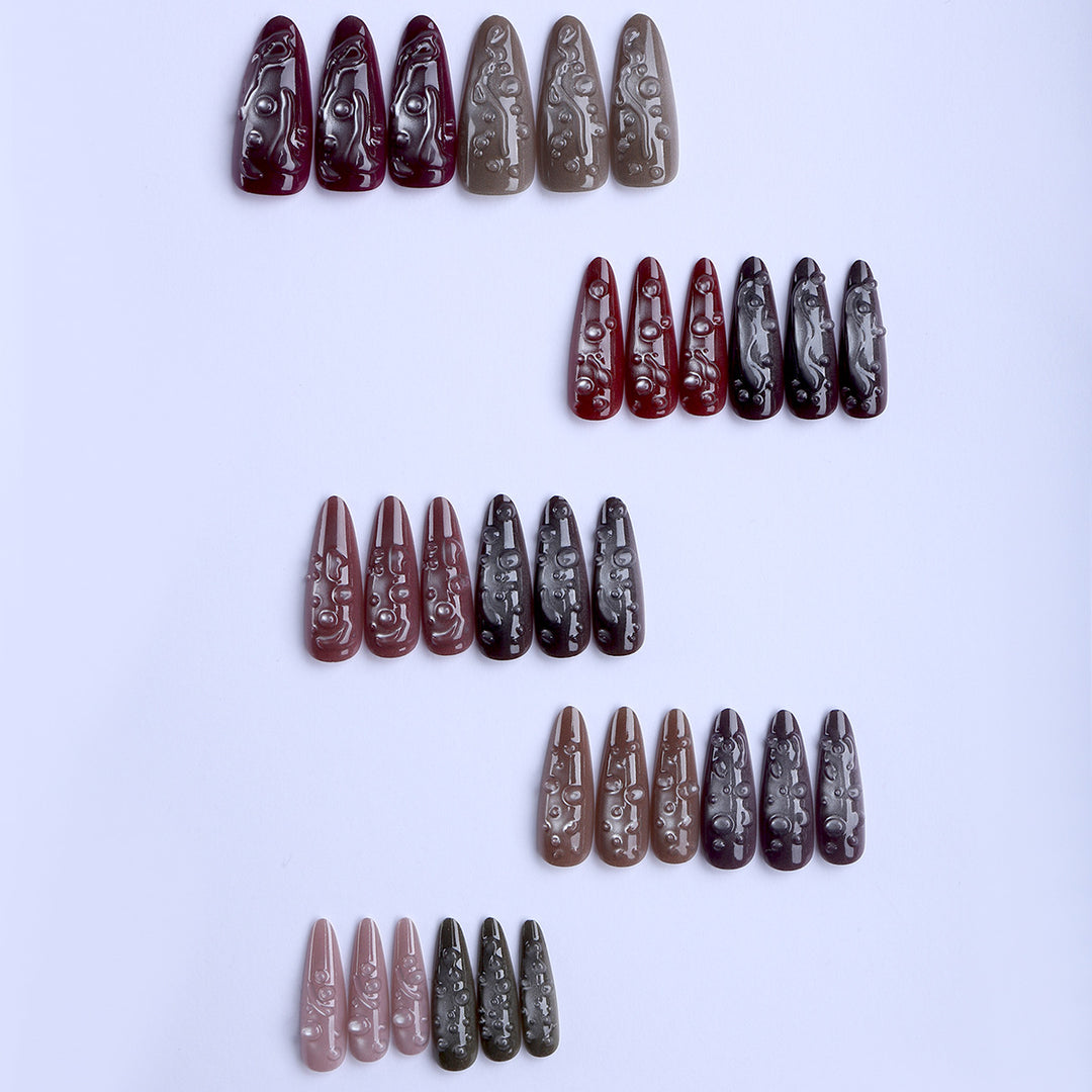 Artificial nails with trendy waterfall effect Kalsten