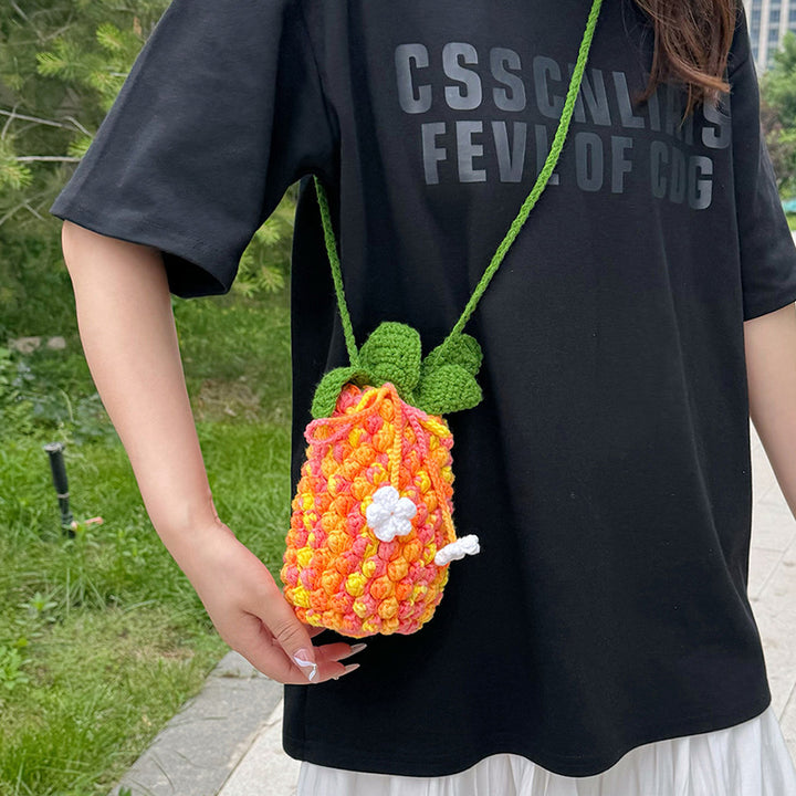 Crochet Floral Mini Bag