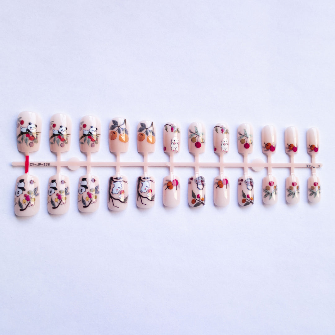 Artistic Nature-Inspired Nail Art Set