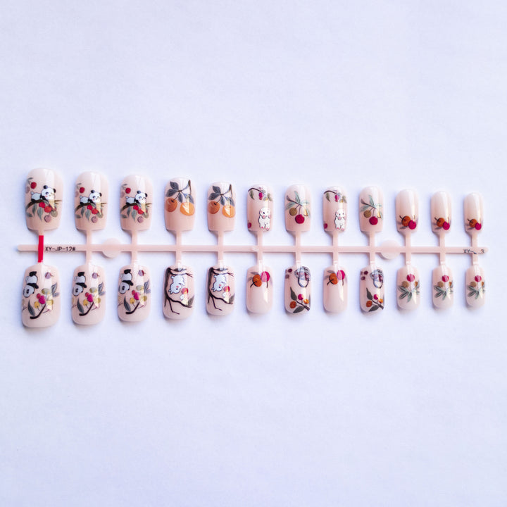 Artistic Nature-Inspired Nail Art Set