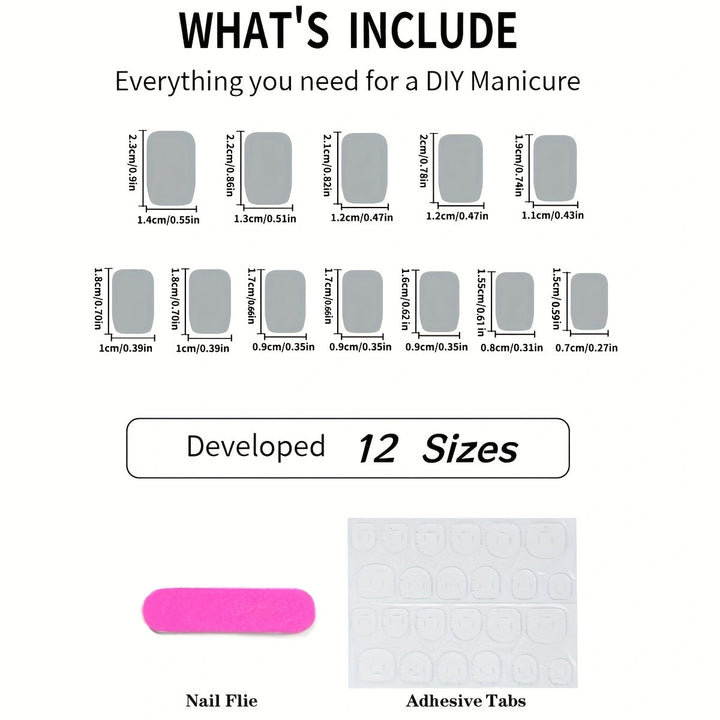 Self-adhesive artificial nails with playful patterns Kalsten