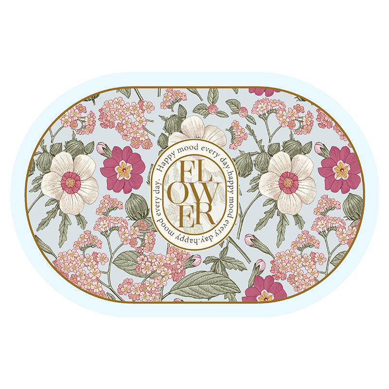 Floral Patterned Decorative Area Mat