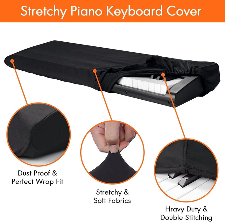 Keyboard stand with infinitely adjustable legs and padded seat Kalsten