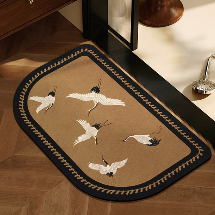 Decorative Half-Moon Bathroom Mat