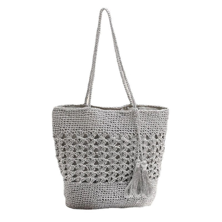 Crocheted tote bag with elegant tassels Kalsten