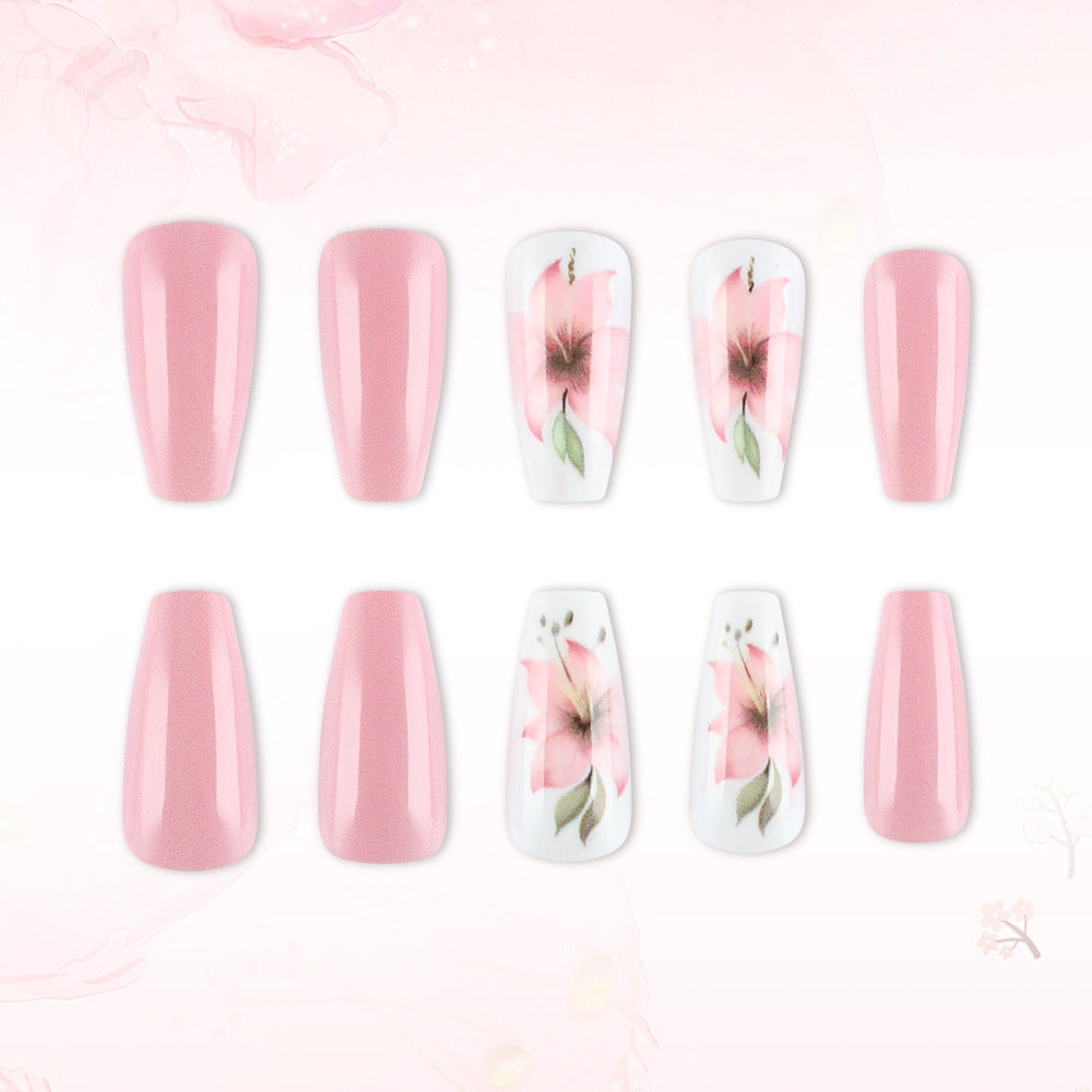 Floral Design Press-On Nail Art Set Kalsten