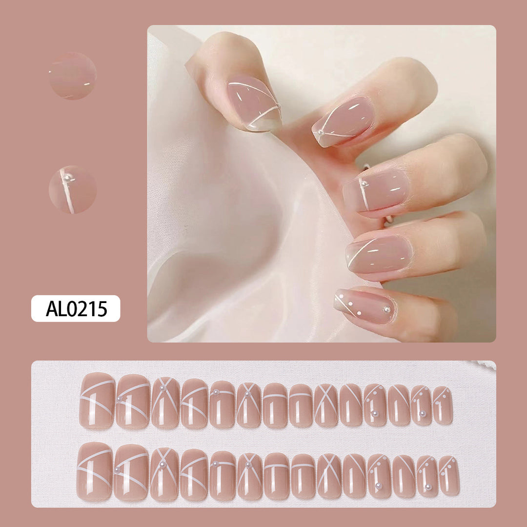 Elegant Decorative Press-On Nail Set