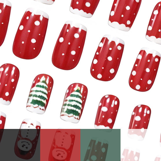 Festive Christmas-Themed Acrylic Nail Art Kalsten