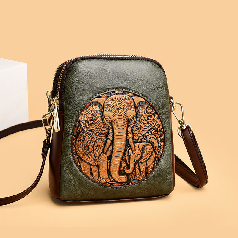 Artisan Embossed Crossbody Bag