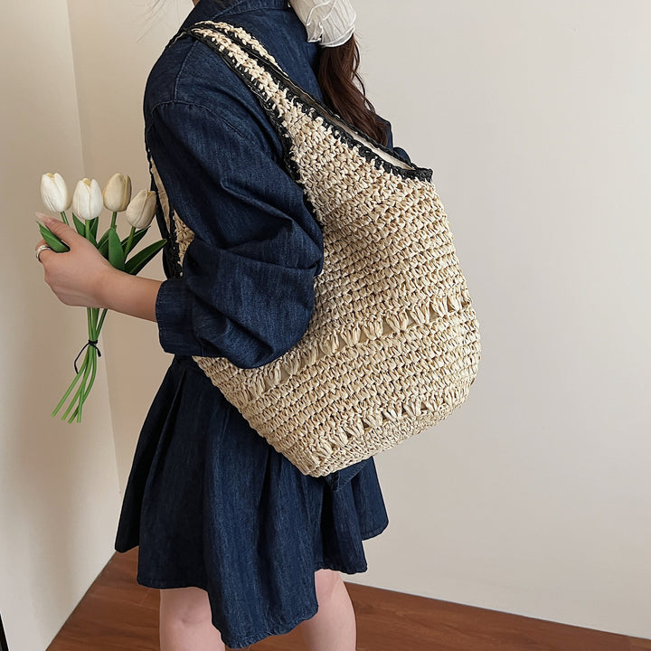 Braided tote bag with unique structure Kalsten