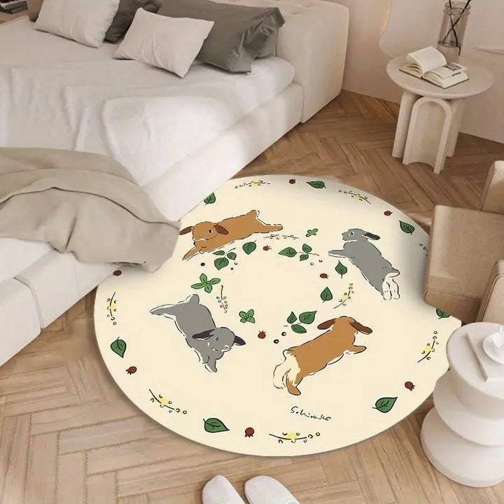 Cartoon-Themed Plush Area Rug