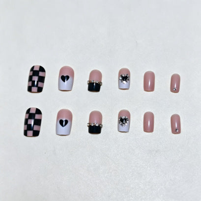 Artistic Heart-Inspired Press-On Nails Kalsten