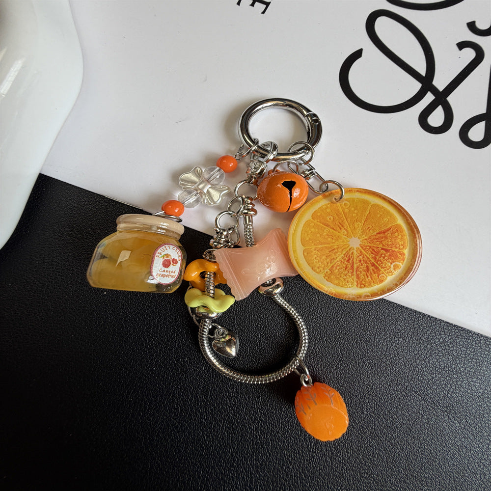 Decorative Strawberry-Themed Charm Keychain Kalsten