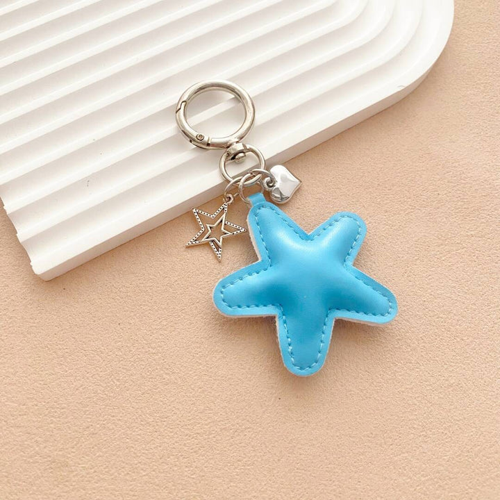 Starfish-Shaped Leather Keychain kalsten