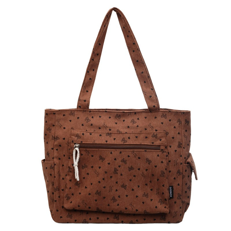 Stylish Double Pocket Tote Bag