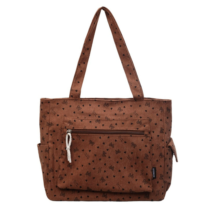 Stylish Double Pocket Tote Bag