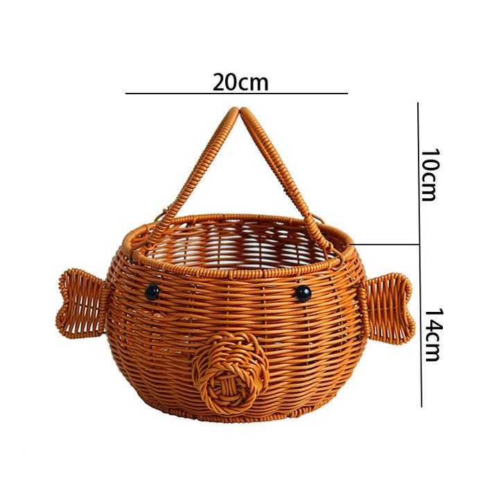 Cute Rabbit Ears Woven Storage Basket Kalsten