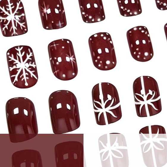 Festive Snowflake Nail Art Enhancements Kalsten