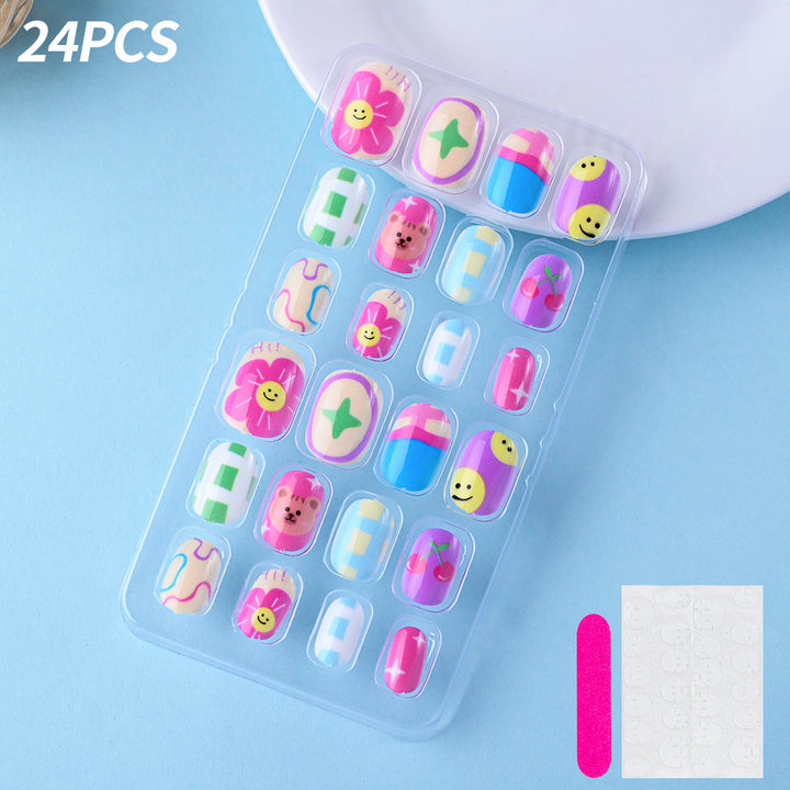 Decorative Press-On Nail Art Tips Set