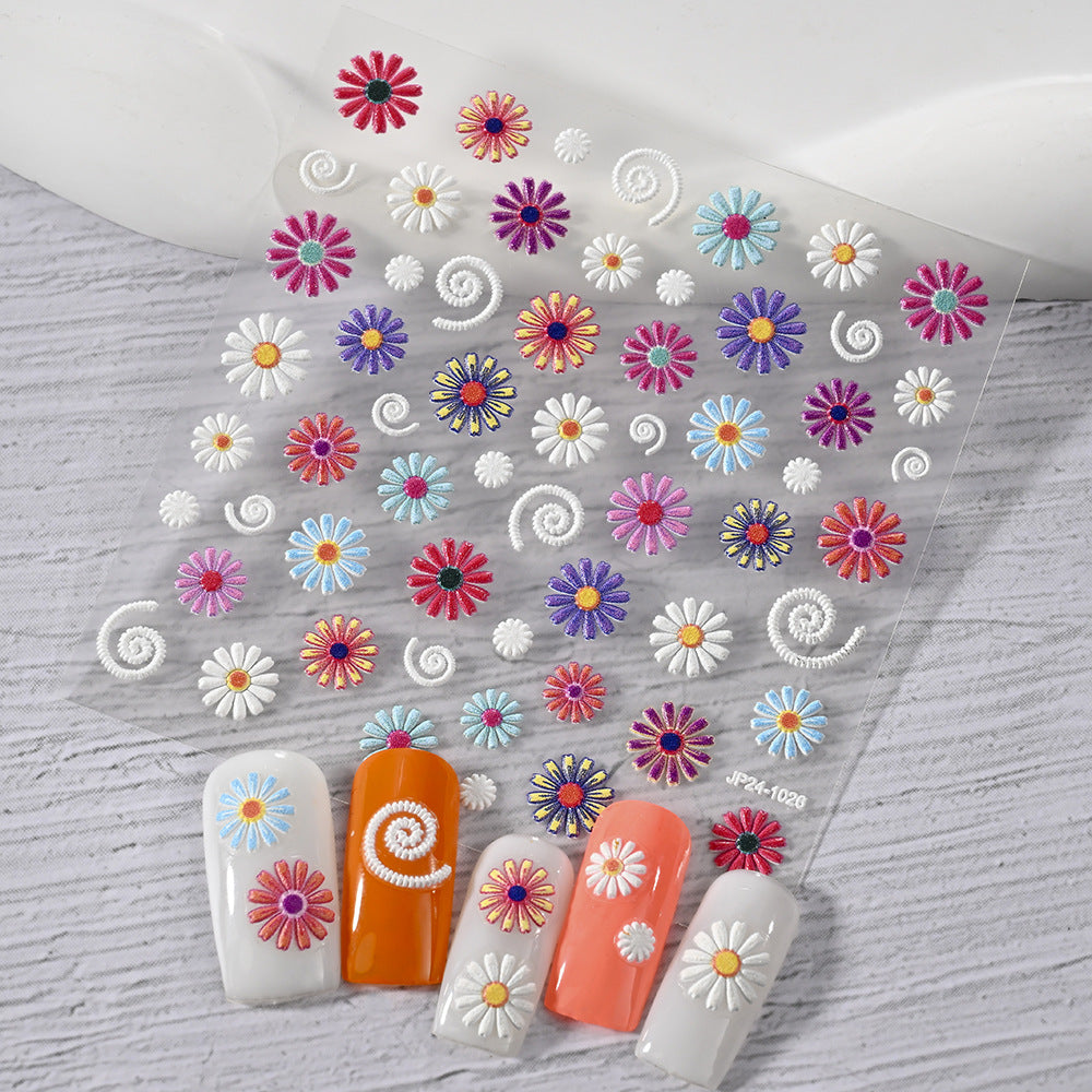 Decorative Floral Nail Art Stickers