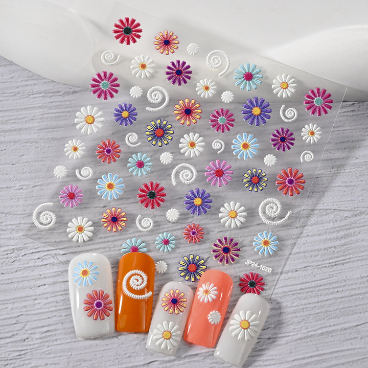 Decorative Floral Nail Art Stickers