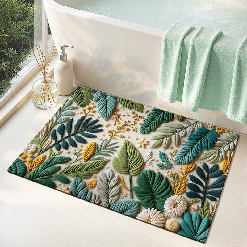 Coastal Shell Pattern Bath Mat