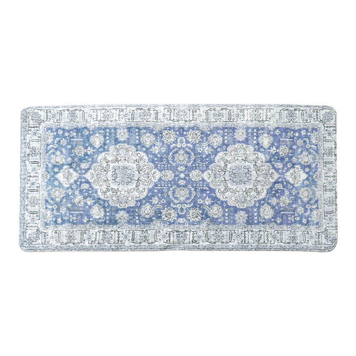 Vintage-inspired runner rug for hallway and kitchen with medallion pattern and non-slip backing Kalsten