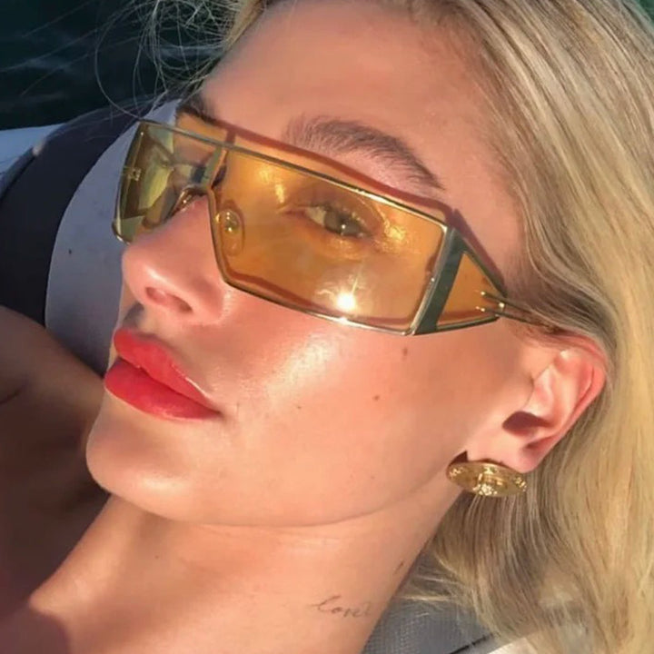 Women geometric sunglasses with futuristic design and durable frame Kalsten