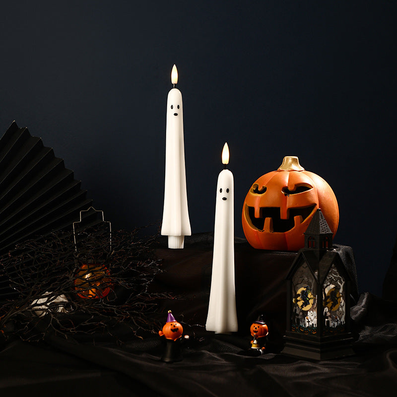 Halloween Tall Ghost Taper Candle Set