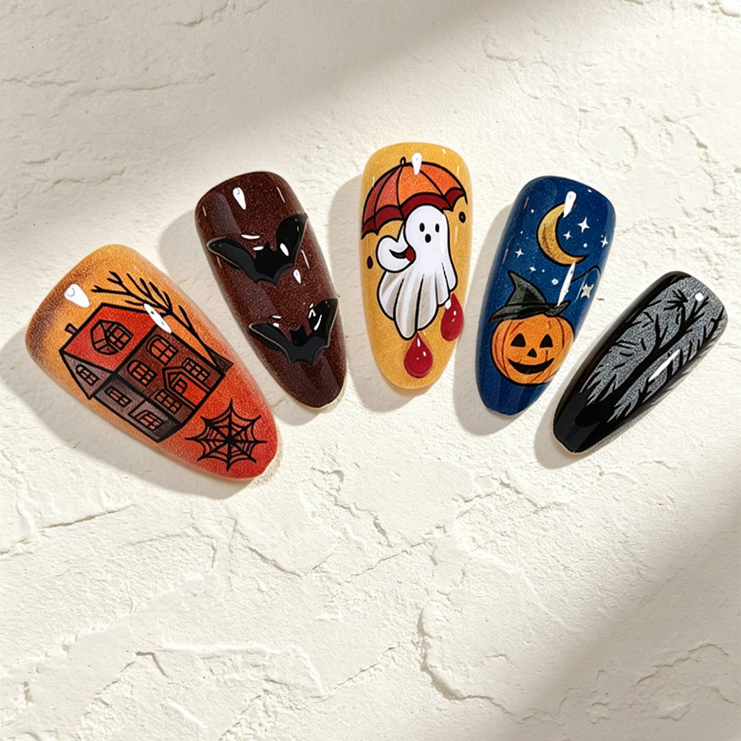 Halloween-Themed Nail Art Design Kalsten